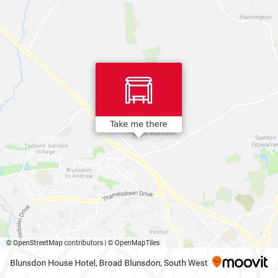 Blunsdon House Hotel, Broad Blunsdon map