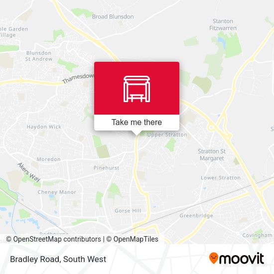 Bradley Road map