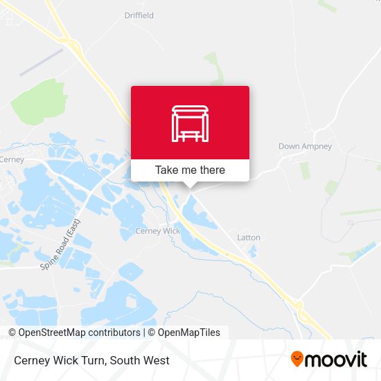 Cerney Wick Turn map