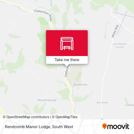 Rendcomb Manor Lodge map
