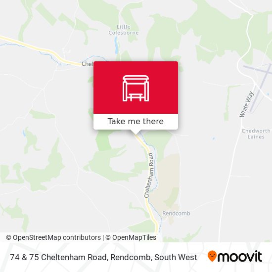 74 & 75 Cheltenham Road, Rendcomb map