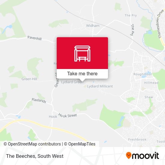 The Beeches map