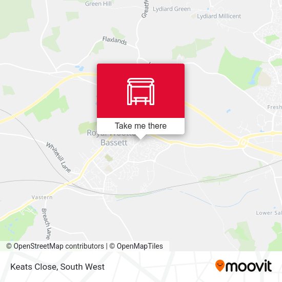 Keats Close map