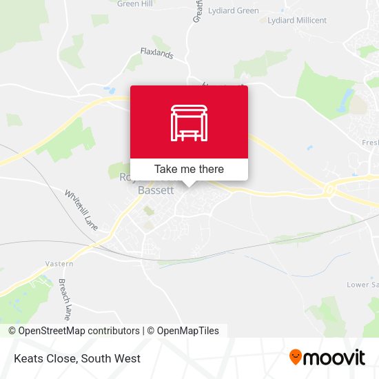 Keats Close map