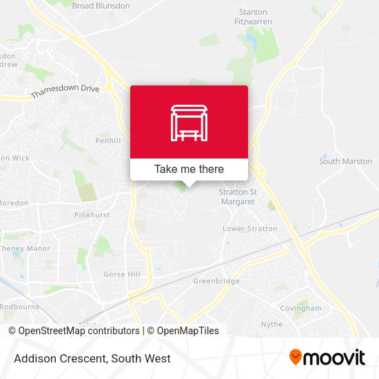 Addison Crescent, Upper Stratton map