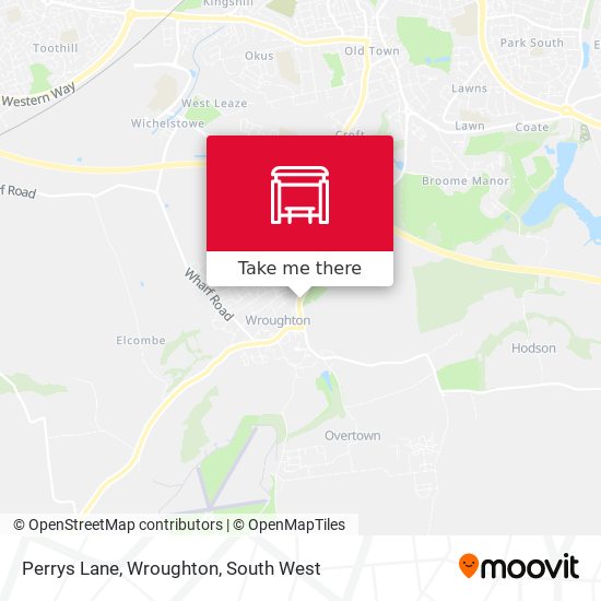 Perrys Lane, Wroughton map