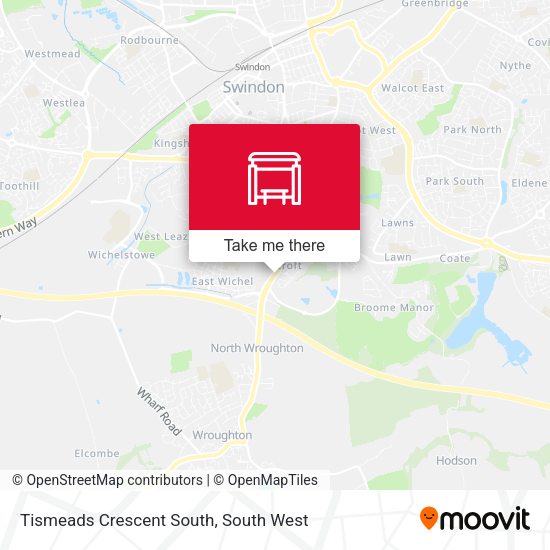 Tismeads Crescent South map
