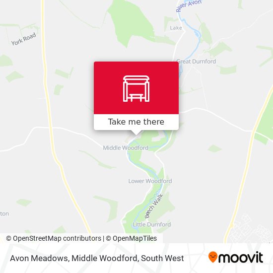 Avon Meadows, Middle Woodford map