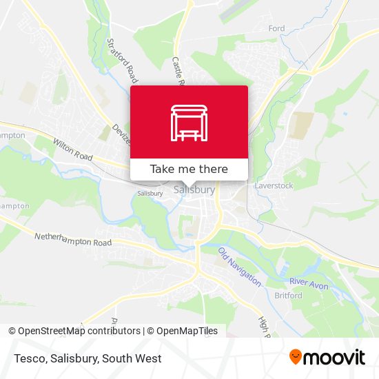 Tesco, Salisbury map