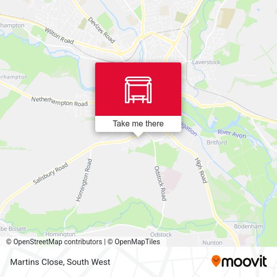 Martins Close map