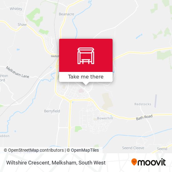 Wiltshire Crescent, Melksham map