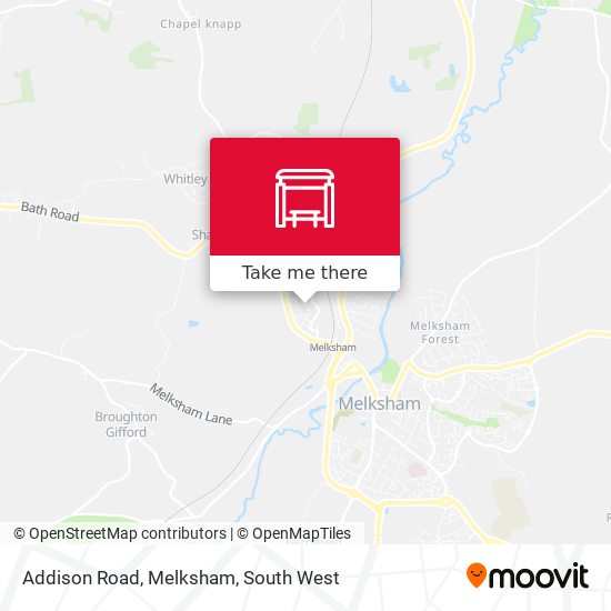 Addison Road, Melksham map
