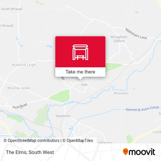 The Elms, Holt map