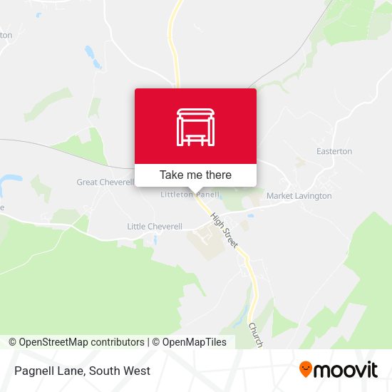 Pagnell Lane map