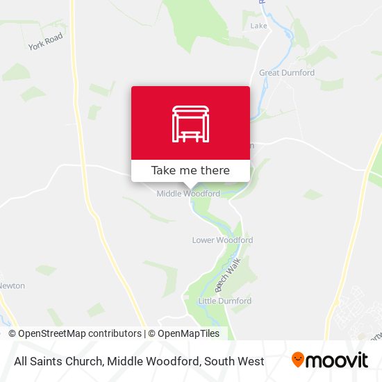 All Saints Church, Middle Woodford map
