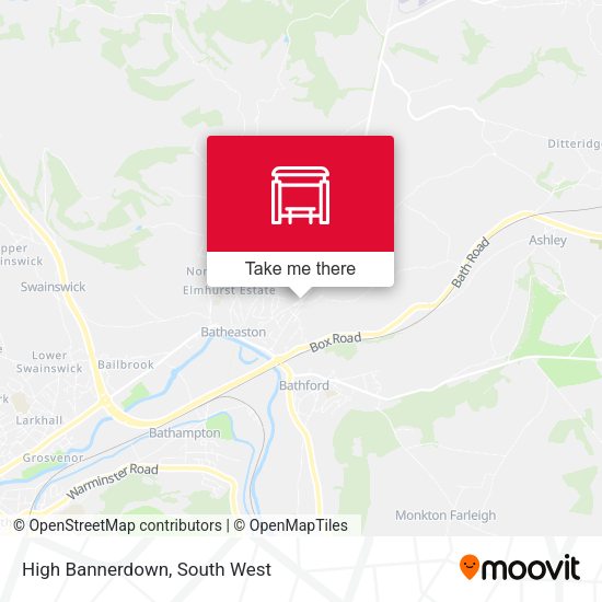 High Bannerdown map