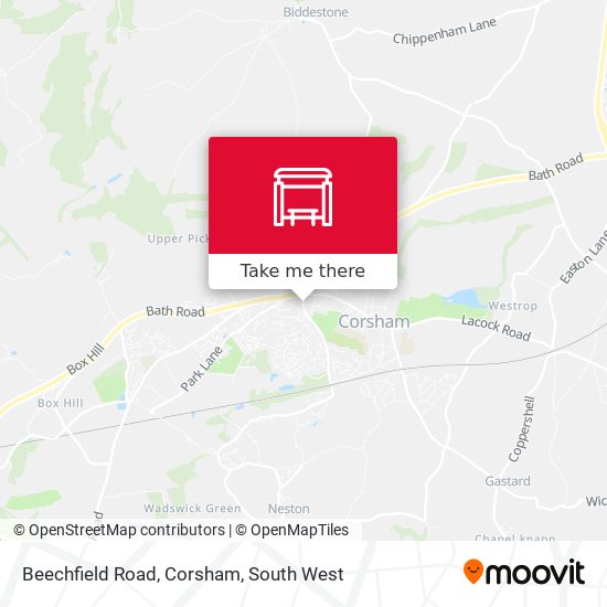 Beechfield Road, Corsham map