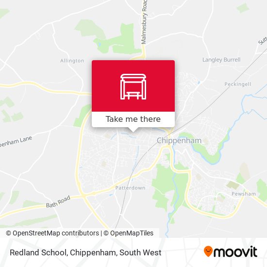 Redland School, Chippenham map