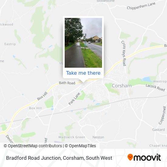 Bradford Road Junction, Corsham map