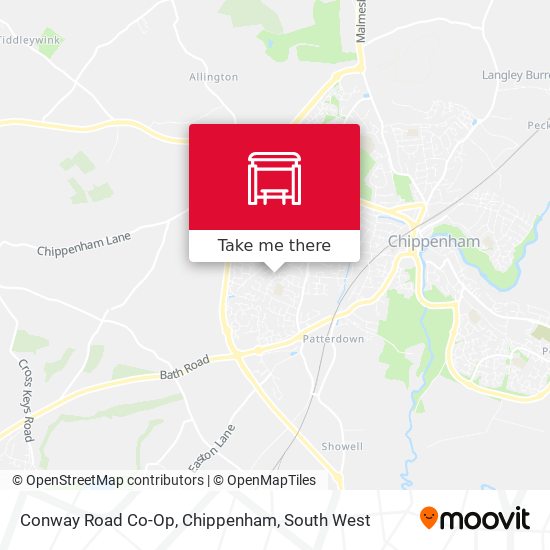 Conway Road Co-Op, Chippenham map