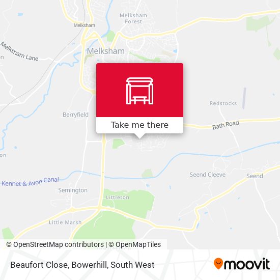 Beaufort Close, Bowerhill map