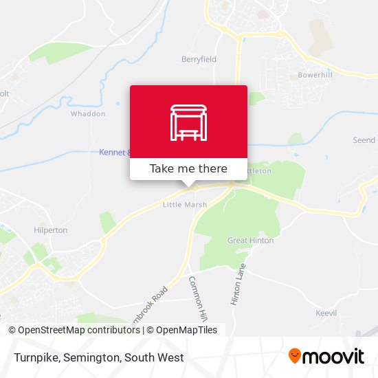 Turnpike, Semington map