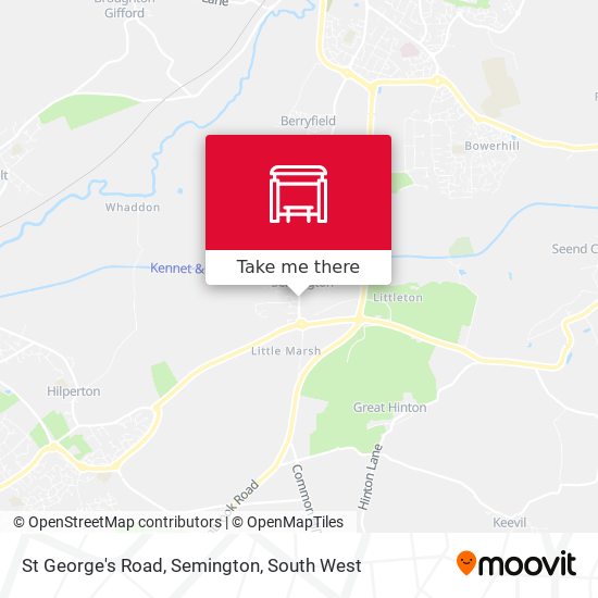 St George's Road, Semington map