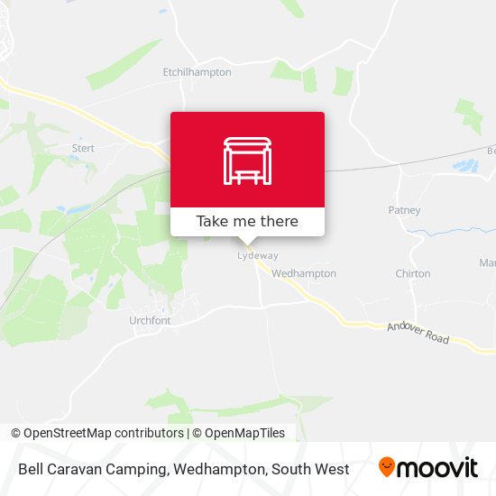 Bell Caravan Camping, Wedhampton map