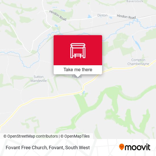 Fovant Free Church, Fovant map