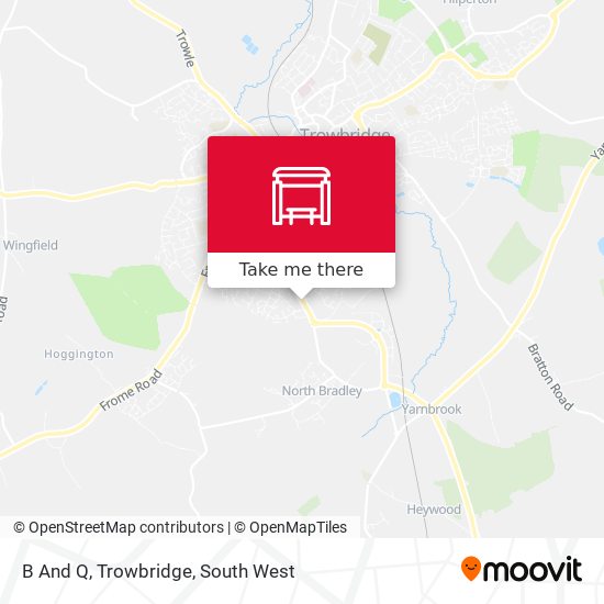 B And Q, Trowbridge map