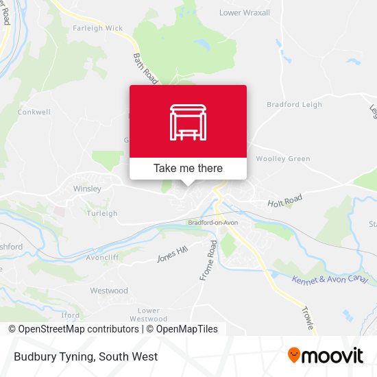 Budbury Tyning map