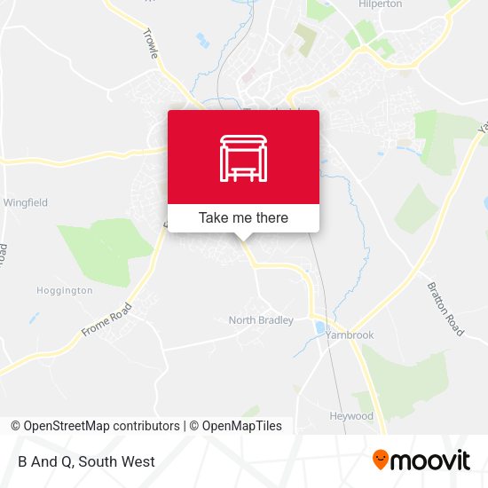 B And Q, Trowbridge map