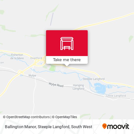 Ballington Manor, Steeple Langford map