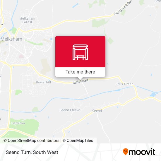 Seend Turn map