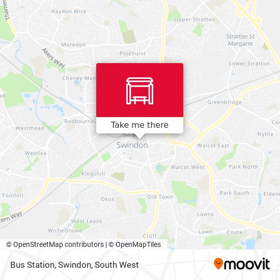 Bus Station, Swindon map