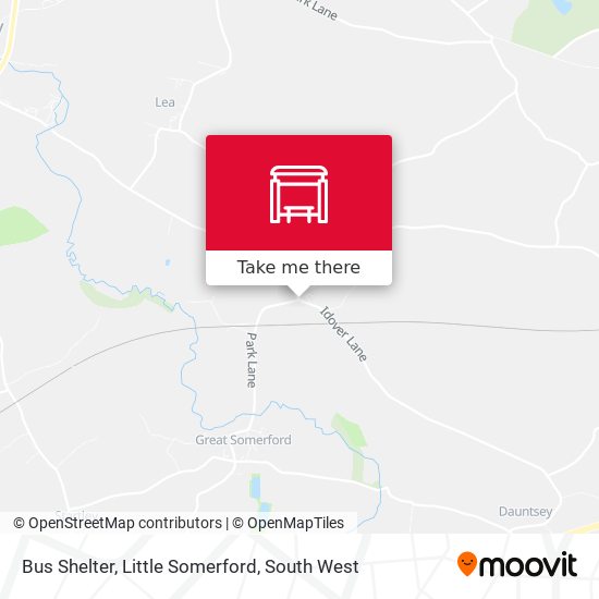 Bus Shelter, Little Somerford map