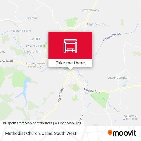 Methodist Church, Calne map