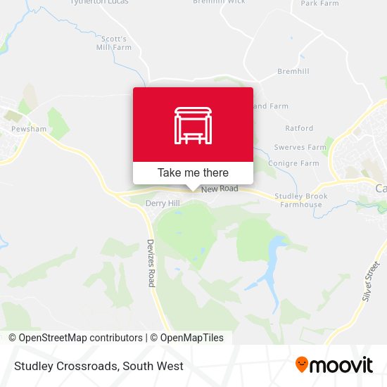 Studley Crossroads map