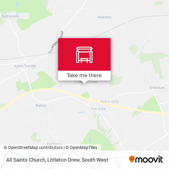 All Saints Church, Littleton Drew map