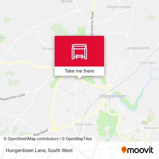 Hungerdown Lane map
