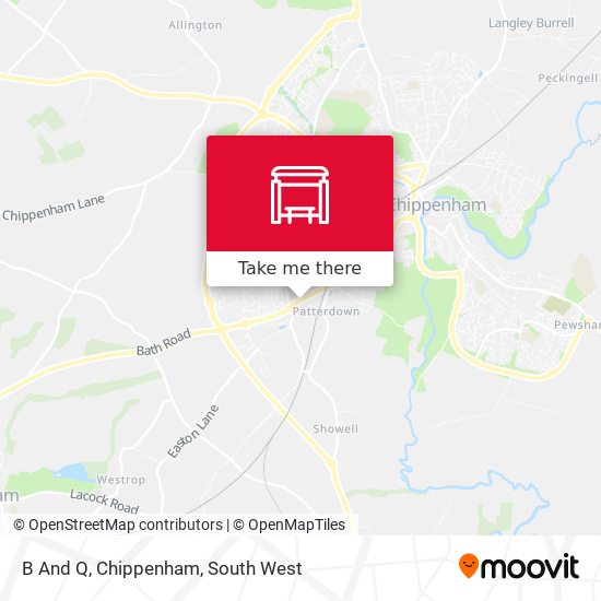 B And Q, Chippenham map