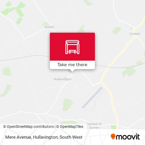 Mere Avenue, Hullavington map