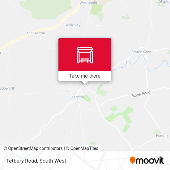 Tetbury Road map