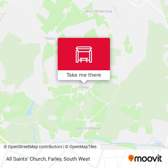 All Saints' Church, Farley map