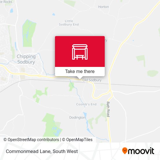 Commonmead Lane map