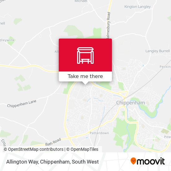 Allington Way, Chippenham map