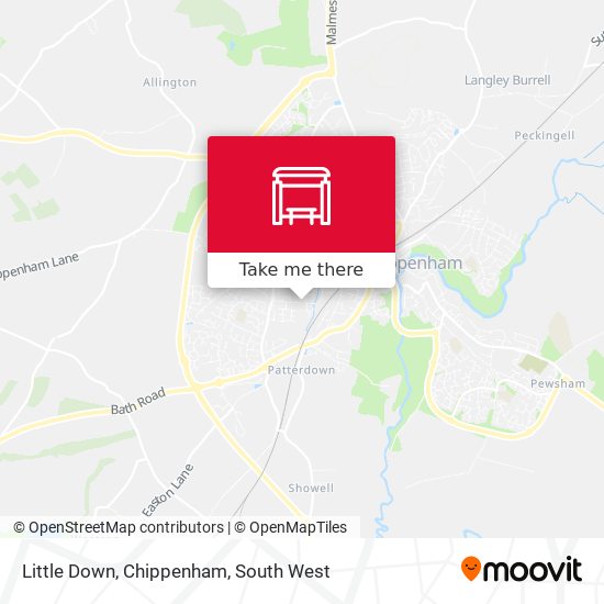 Little Down, Chippenham map