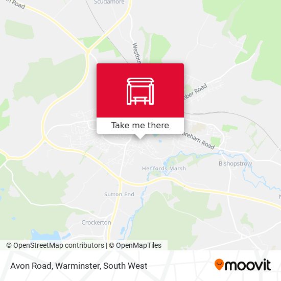 Avon Road, Warminster map
