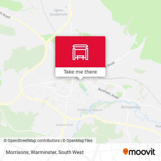 Morrisons, Warminster map