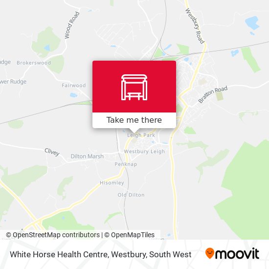 White Horse Health Centre, Westbury map